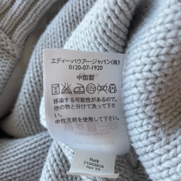 Eddie Bauer Chunky Women's High collar Zip Cardigan 3/4 Sleeves, Size L - Picture 7 of 10